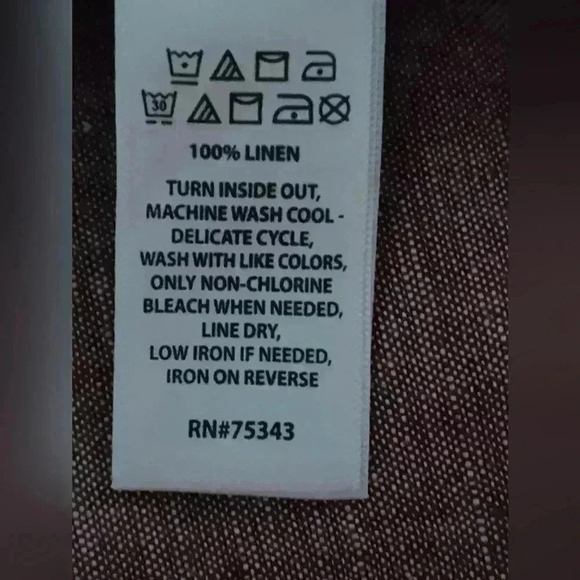 Cynthia Rowley 100% Linen wide legged pants | Heather burgundy | Size Large - Picture 5 of 5